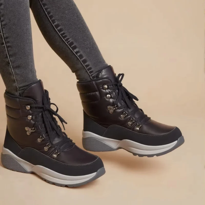 Women's Casual Winter Snow Boots with Fashionable Platform New Casual Ankle Boots