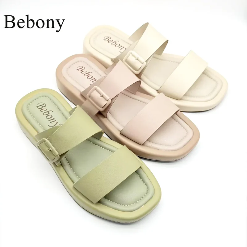 Customizable Summer Women's Beach Sandals, Fashionable and Comfortable One-Strap Design, Breathable Ladies' Sandals and Slippers
