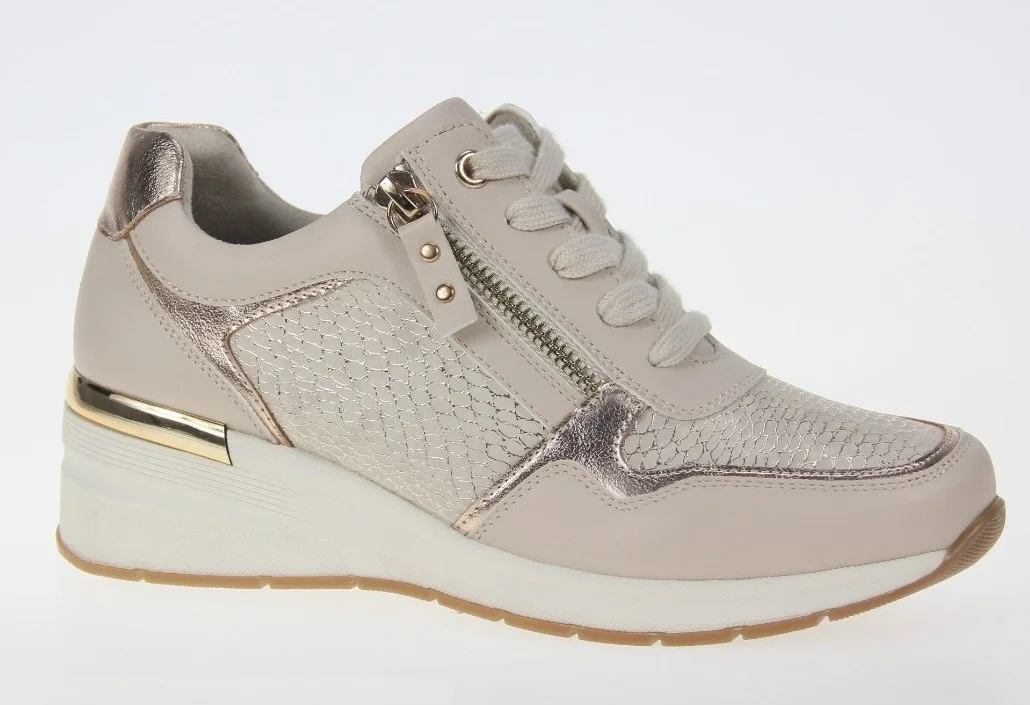 Women's Customizable Breathable Wedge Sole Height-Boosting Casual Walking Shoes Fashion Trend for Autumn & Spring - Image 2