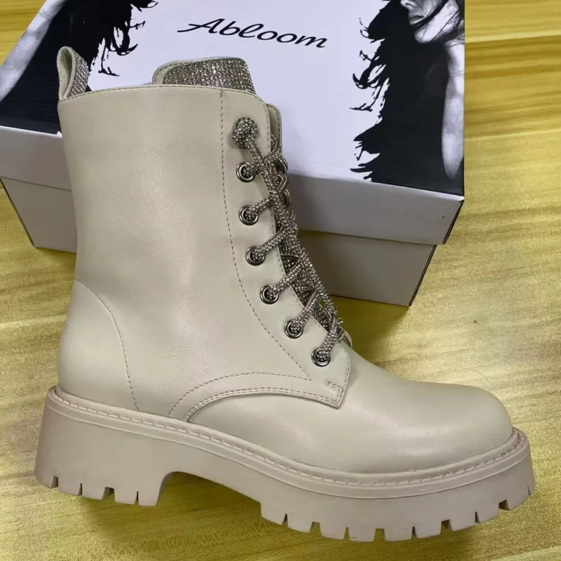 High Quality Fashion Thick Sole Comfortable Ankle Boots Walking Style Shoes for Women