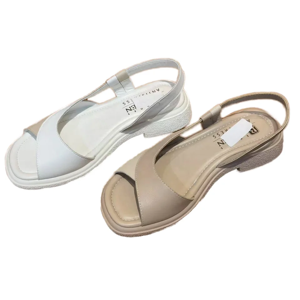 Factory Direct Summer Heeled Sandals for Women Comfortable Casual Open Toe Design Customizable for Outdoor Use - Image 3