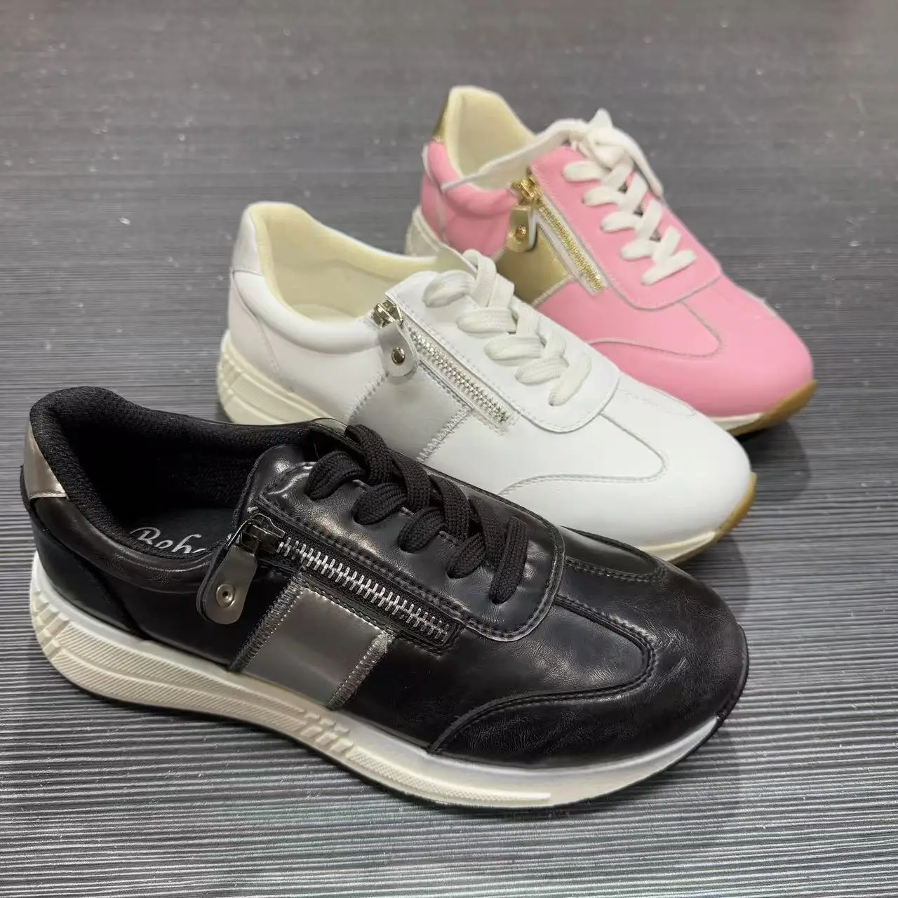 Autumn Spring New Arrival Customizable Women's Casual Walking Shoes Comfortable Lace-up Soft Leather Non-slip Breathable Design - Image 5