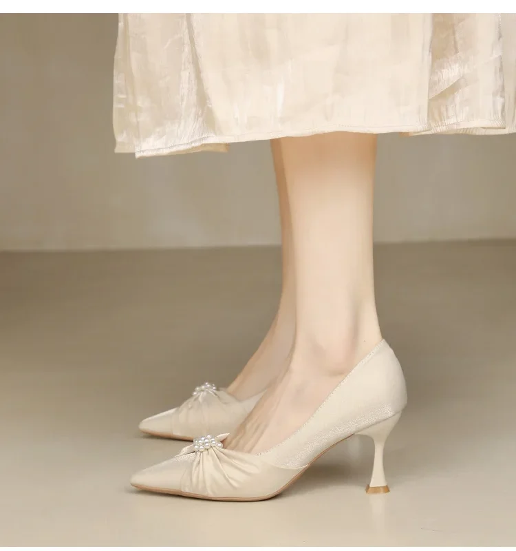 Wholesale New Style High Heels Shoes Women's Pump Pointed Toe High Heels Wedding Shoe for Women