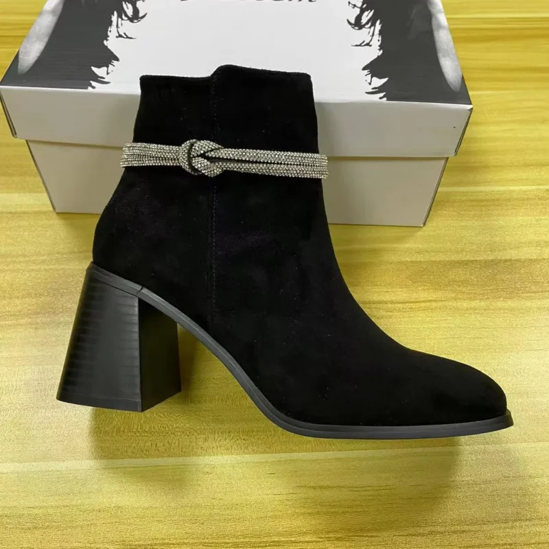 Customized Fashion Elegant Winter Warm Boots Fashion High Heel Ankle Boots for Women