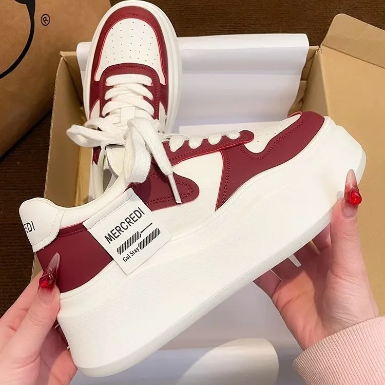 Hot Selling Height Increasing Breathable Light-weight Ladies Walking Casual Board Shoes - Image 6