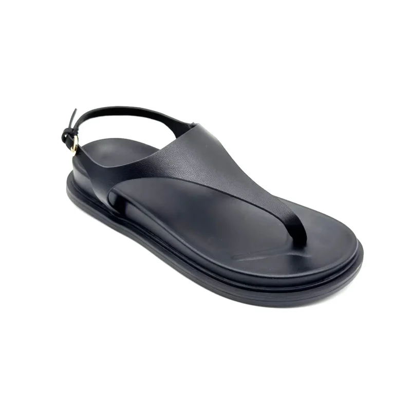 2025 Customizable High Quality Summer Ladies Flat Sandals Open Toe Casual Vacation Beach Shoes