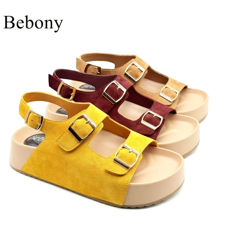 Customizable Summer Women's Open Toe Platform Sandals Height Increasing Non-slip Comfortable Breathable Fashion Trend