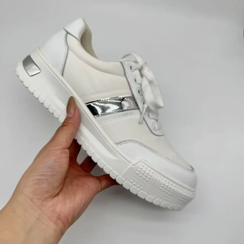 High Quality Customizable Women's Lace-Up Platform Walking Shoes Comfortable Stylish Thick-Soled for Summer