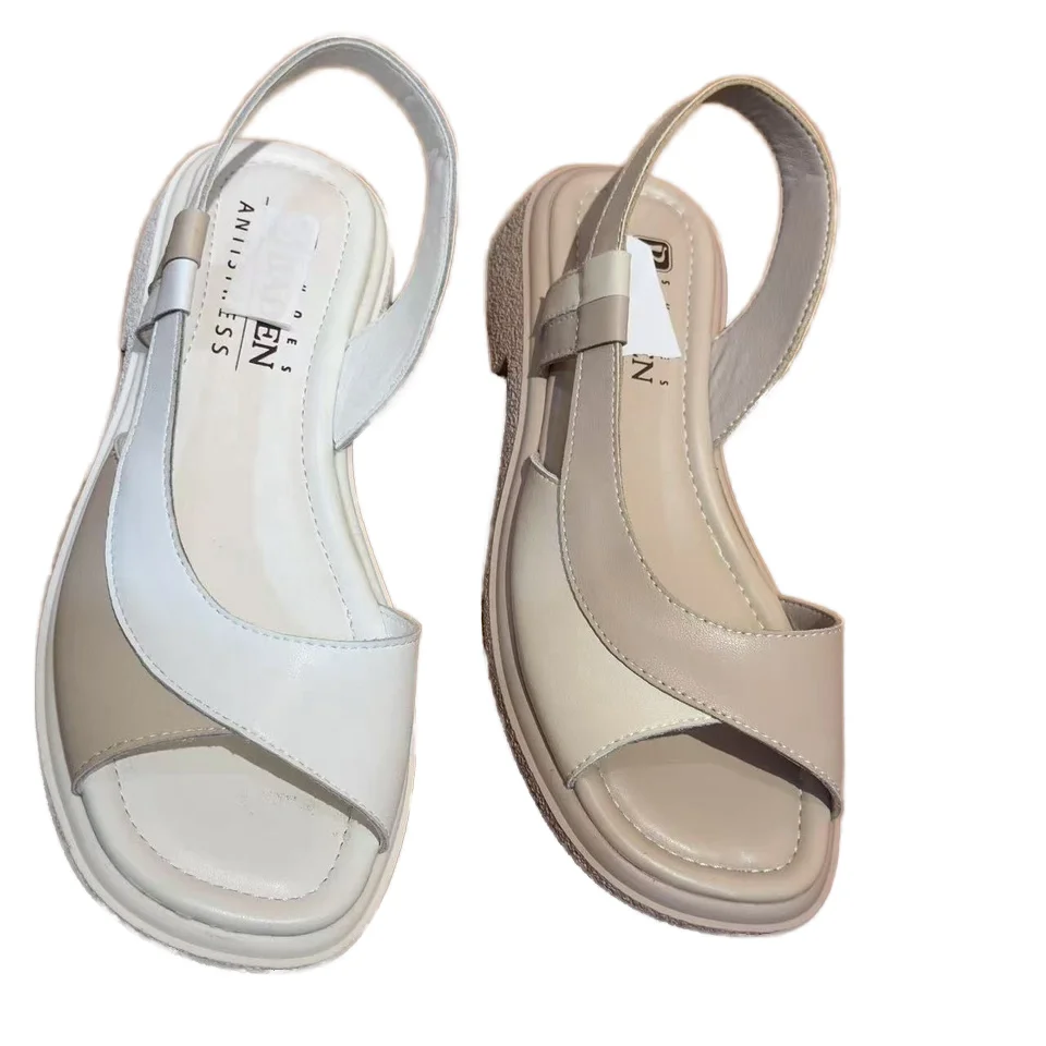 Factory Direct Summer Heeled Sandals for Women Comfortable Casual Open Toe Design Customizable for Outdoor Use - Image 4