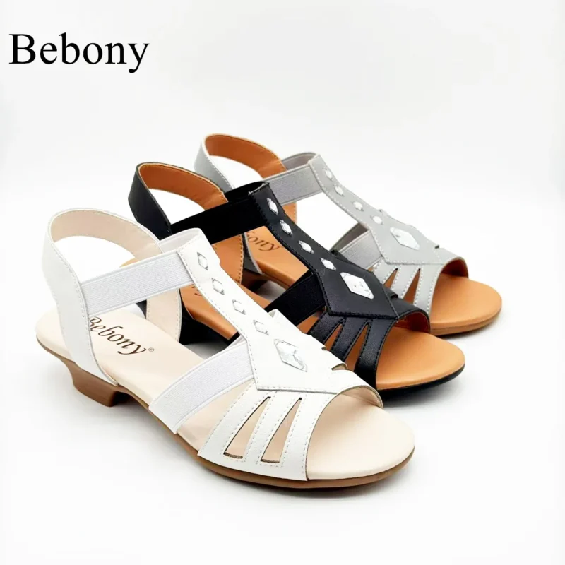 Customizable Summer Open-Toe Slip-On Women's Non-Slip Comfortable Soft Material Breathable Fashionable Trend for Outdoor Use