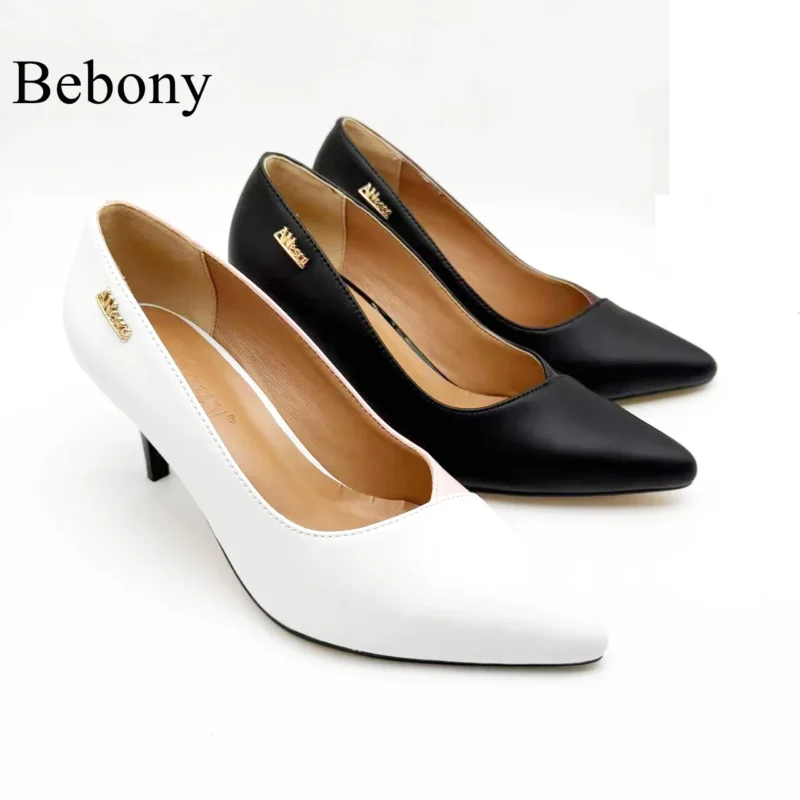 Elegant Customizable Color Block Professional High Heel Dress Shoes for Women Slip-On Closure Thin Breathable for Summer Autumn
