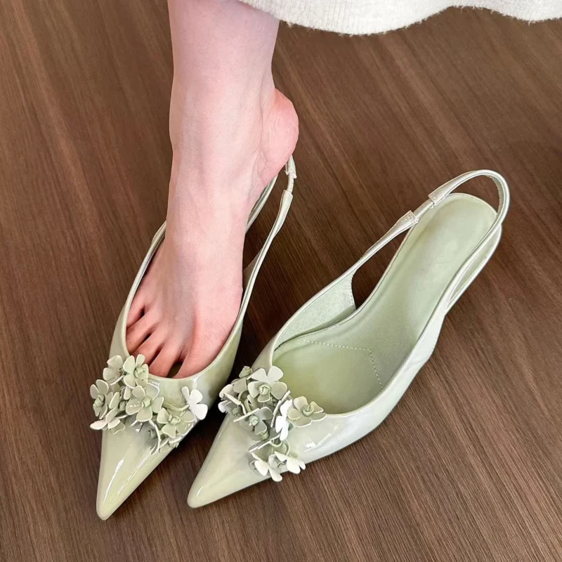 Elegant French Style Pointed Toe Stiletto Heels - Women's Summer Sandals