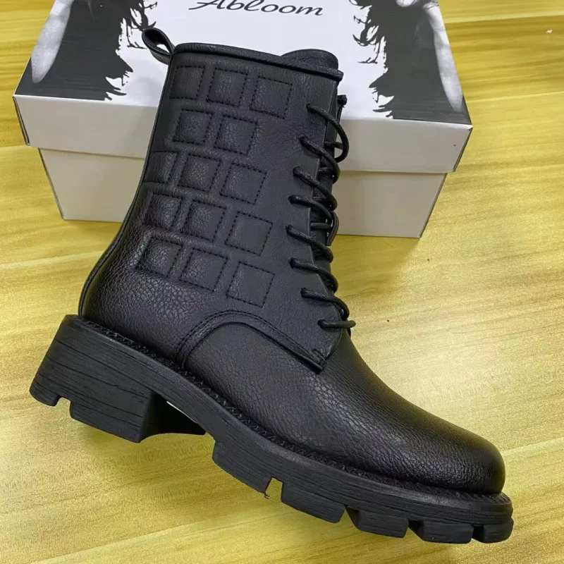 Customized Western Style Ankle Soft Comfortable Boots Black Hiking Safety Boots for Women