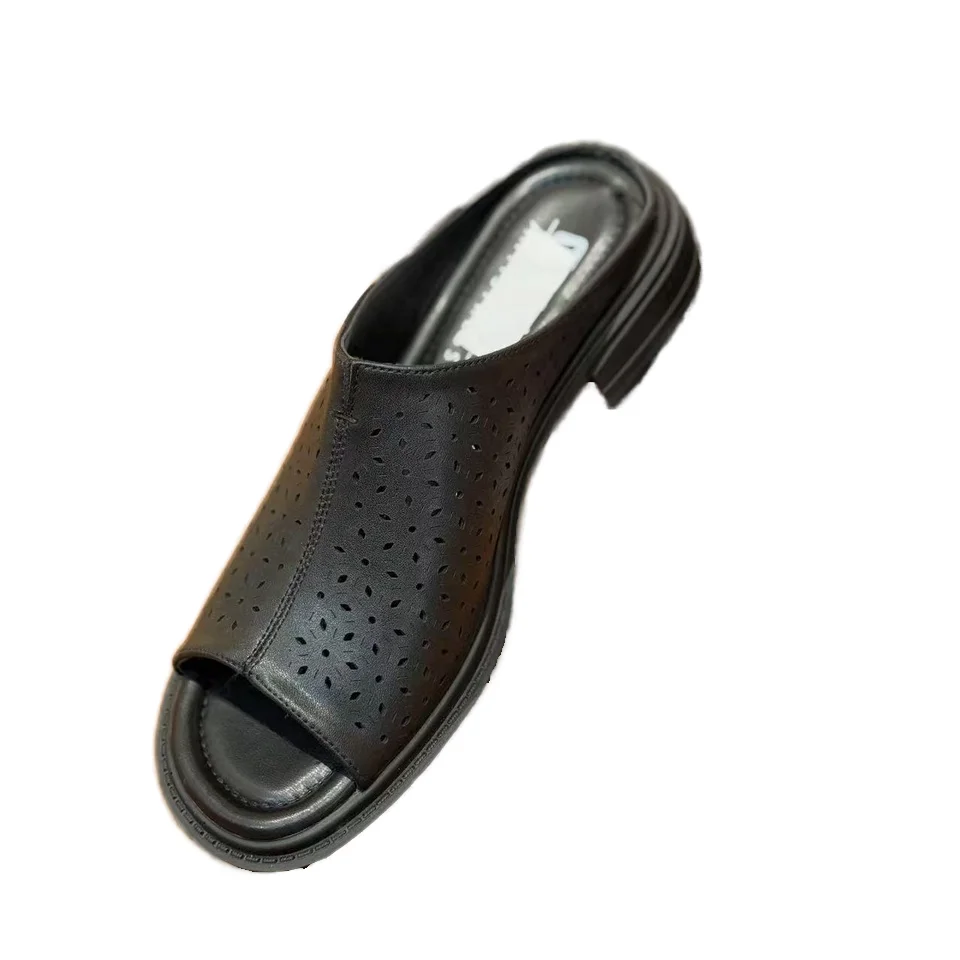 Factory Direct Women's Summer Open Toe Outdoor Heel Customizable Slip-On Women's Slippers Customizable Summer Cut-Out Open Toe - Image 3