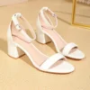 Elegant Summer Heeled Sandals for Ladies Open Toe with Lace-Up Closure New High Fashion Design Made in China Outdoor Style
