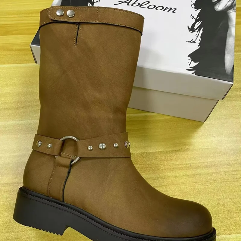 Wholesale Anti Slip Waterproof Hiking Boots Retro Walking Style Ankle Boots for Women