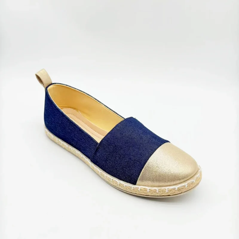 2026 Spring Summer Collection Custom Women's Linen Canvas Flats Embroidered Platform Slip-On Casual Print Breathable Autumn