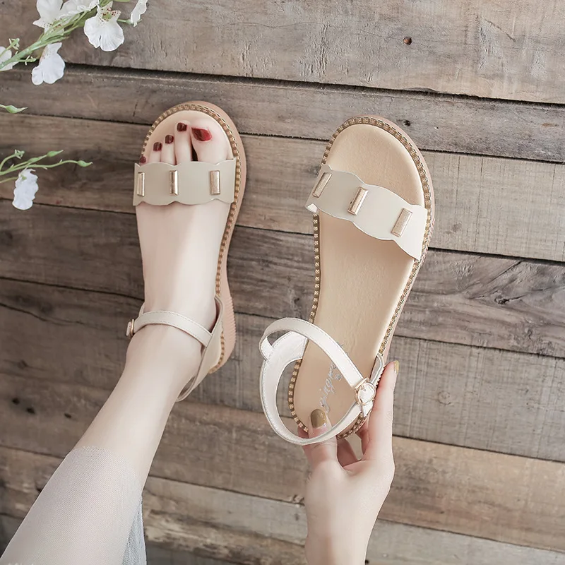 Fashionable Comfortable Open Toe Strap Sandals for Women Summer Outdoor Flat Sandals with Breathable Feature - Image 5