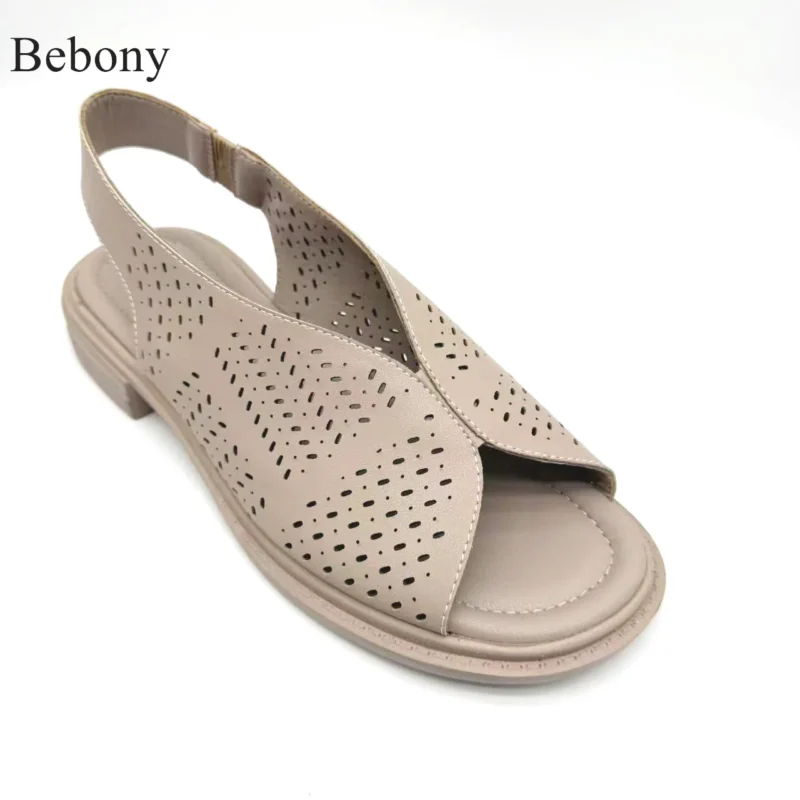 Customizable New Summer Open-Toe Vacation Sandals for Women Breathable Slip-On Fashion Style Soft Outdoor Feature