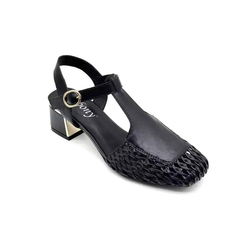 Can Be Customized High Quality Women's Summer square Toe Cut-out Breathable and Comfortable Women's High Heeled Sandals