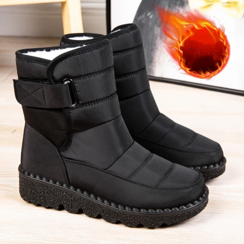Factory Custom Winter Warm Waterproof Casual Shoes Boots Women Fur Snow Boots for Ladies