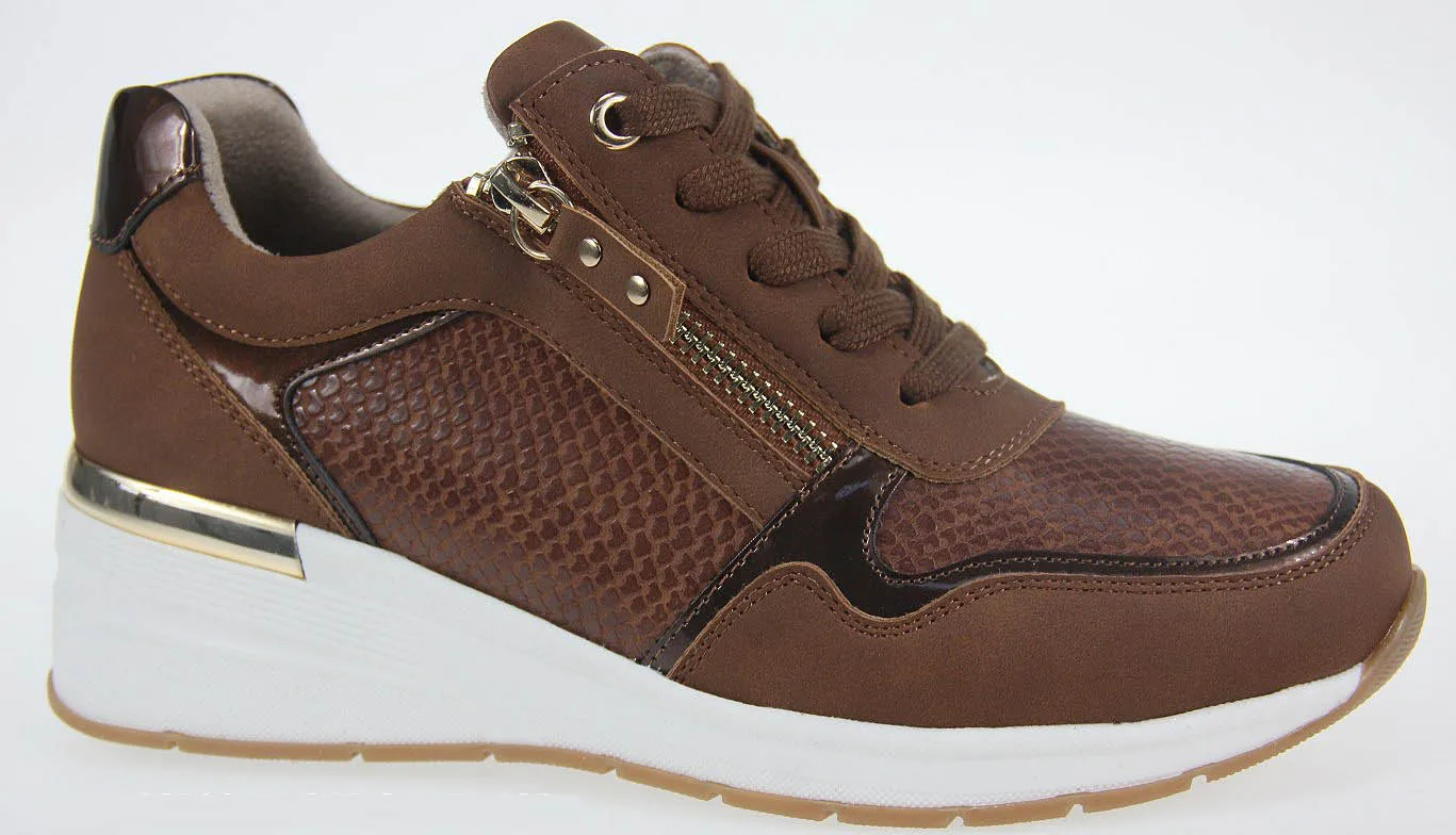 Women's Customizable Breathable Wedge Sole Height-Boosting Casual Walking Shoes Fashion Trend for Autumn & Spring - Image 4