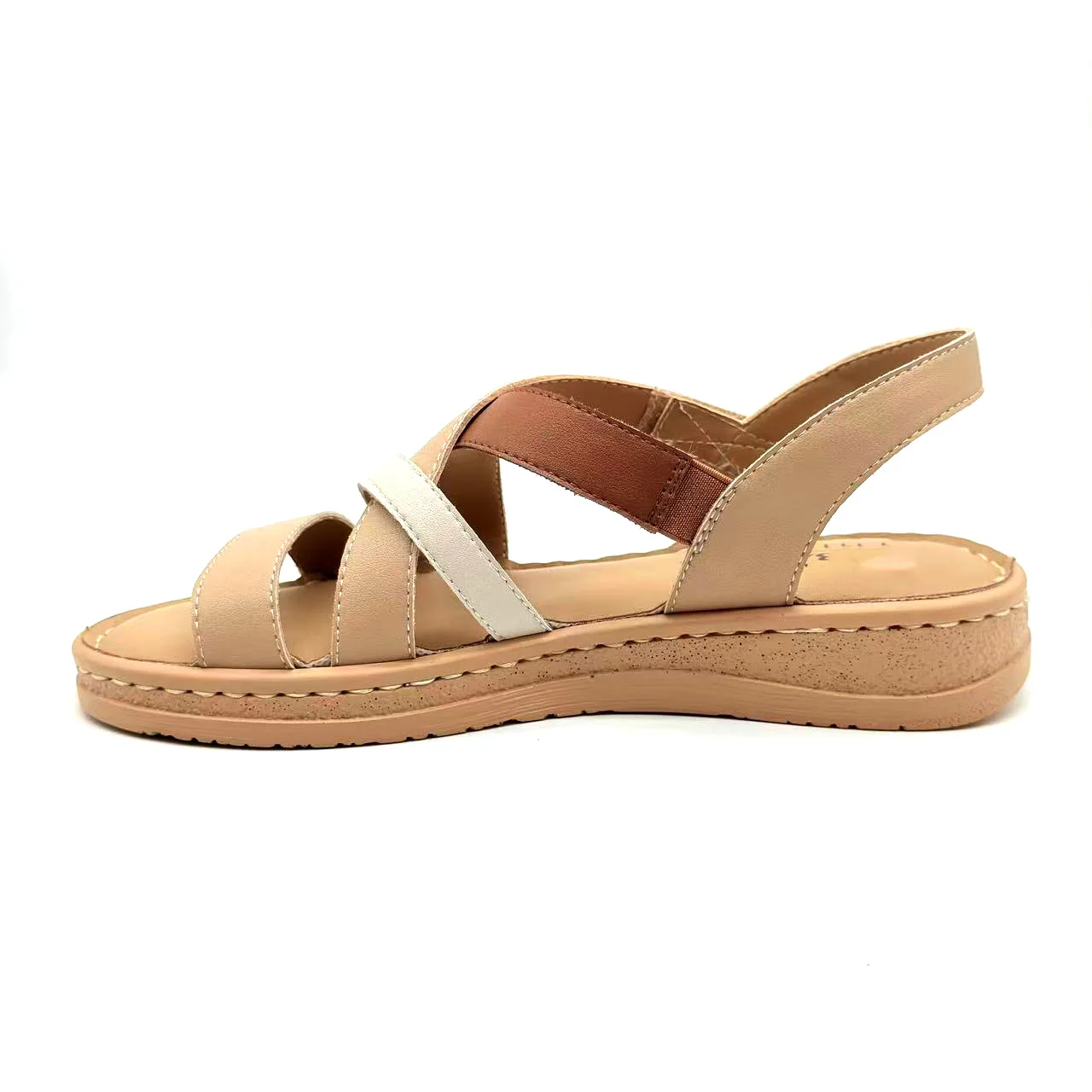 2026 Customizable Women's High Quality Color Blocking Sandals Breathable Soft Bottom Slip-On Closure for Summer - Image 2